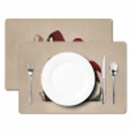 Kabouters - Kerst - Sneeuw - Puntmutsen Placemat vinyl groot -zzsfeer2_Kitchenyeah-website