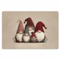 Kabouters - Kerst - Sneeuw - Puntmutsen Placemat vinyl groot -zzsfeer1_Kitchenyeah-website