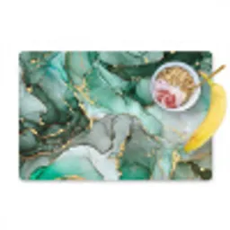 Goud - Marmer - Groen - Luxe - Marmerlook - Grijs Placemat vinyl groot -zzzproduct_Kitchenyeah-website