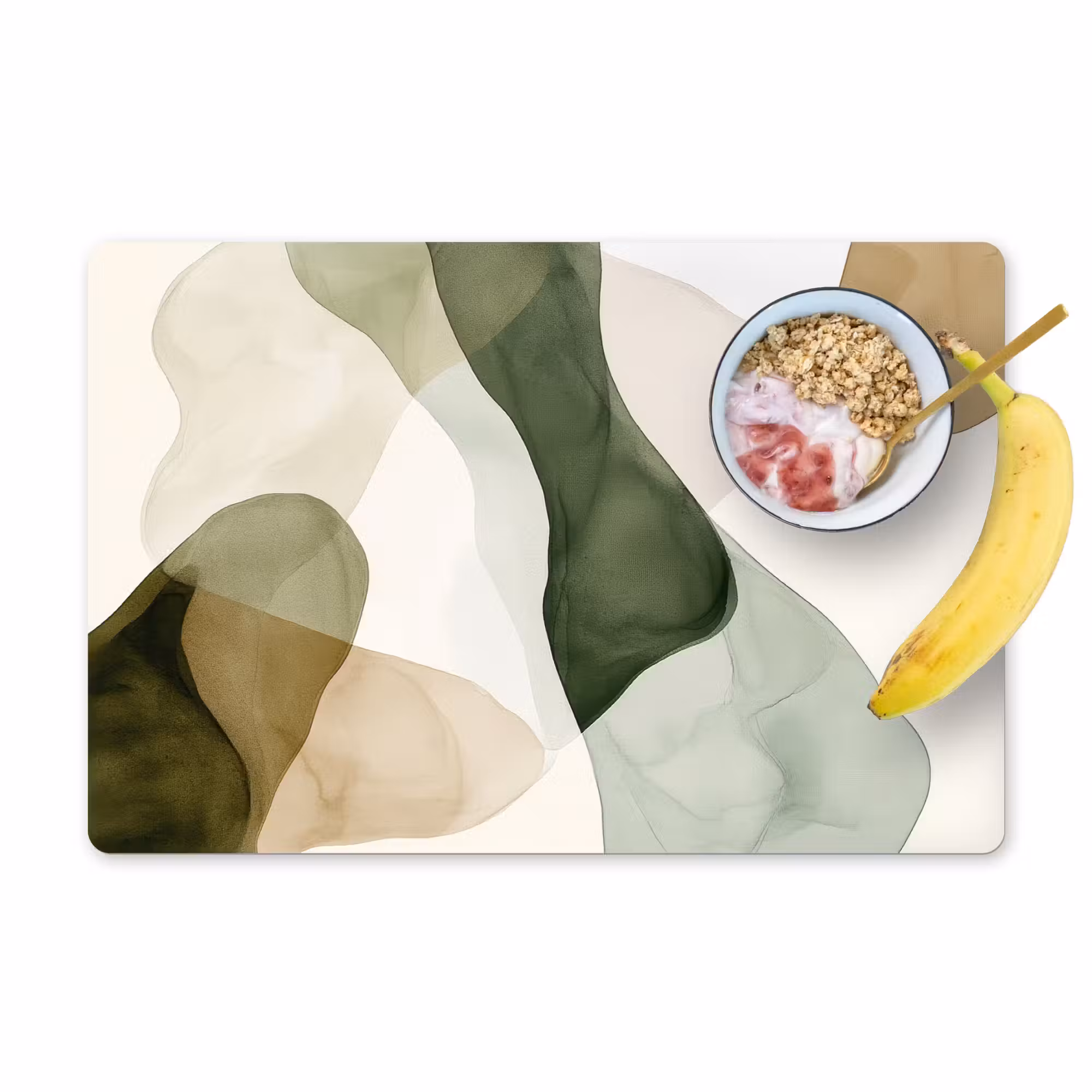 Placemat - 6 pieces - Japandi - Abstract - Green