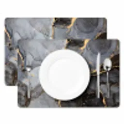Marmer - Abstract - Goud - Grijs Placemat vinyl groot -zzsfeer2_Kitchenyeah-website