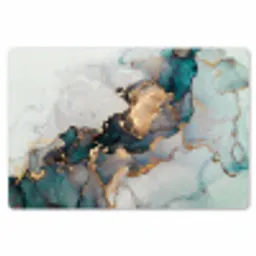 Marmer print - Goud - Blauw Placemat vinyl groot -zzsfeer1_Kitchenyeah-website