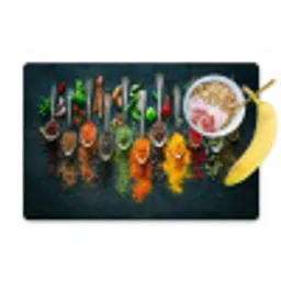 Kruiden - Lepels - Kleurrijk Placemat vinyl groot -zzzproduct_Kitchenyeah-website
