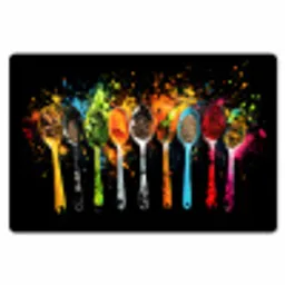 Lepels - Kruiden - Modern - Graffiti - Verf - Kleurrijk Placemat vinyl groot -zzsfeer1_Kitchenyeah-website