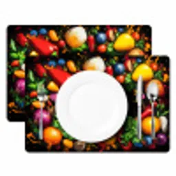 Groente - Graffiti - Kleurrijk - Koken - Abstract Placemat vinyl groot -zzsfeer2_Kitchenyeah-website