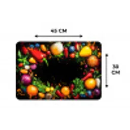 Groente - Graffiti - Kleurrijk - Koken - Abstract Placemat vinyl groot -specs
