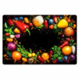 Groente - Graffiti - Kleurrijk - Koken - Abstract Placemat vinyl groot -zzsfeer1_Kitchenyeah-website