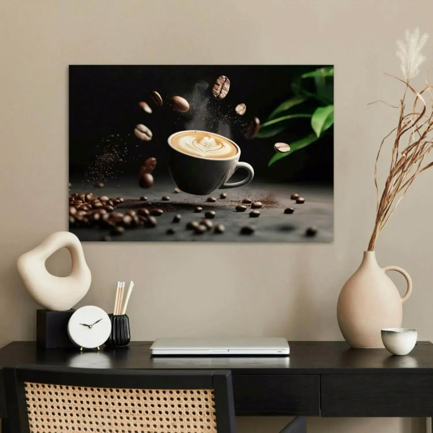 Poster – Cappuccino - Kop - Bonen - Bruin