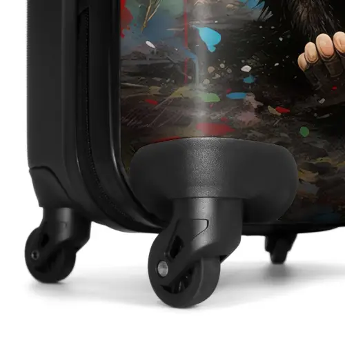 Chimpansee voor graffiti muur NBS - Handbagage koffer - Unisex middel -wiel