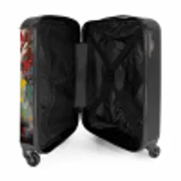 Chimpansee voor graffiti muur NBS - Handbagage koffer - Unisex middel -binnenkant