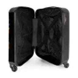 Chimpansee met koptelefoon en graffiti-spray NBS - Handbagage koffer - Unisex middel -binnenkant