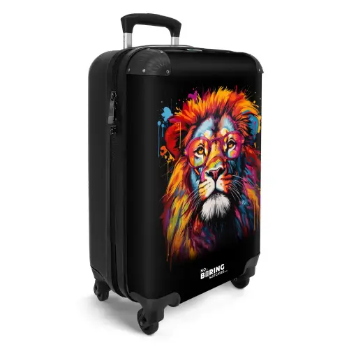 Kleurrijke leeuw in graffiti stijl NBS - Handbagage koffer - Unisex middel -productfoto_3d