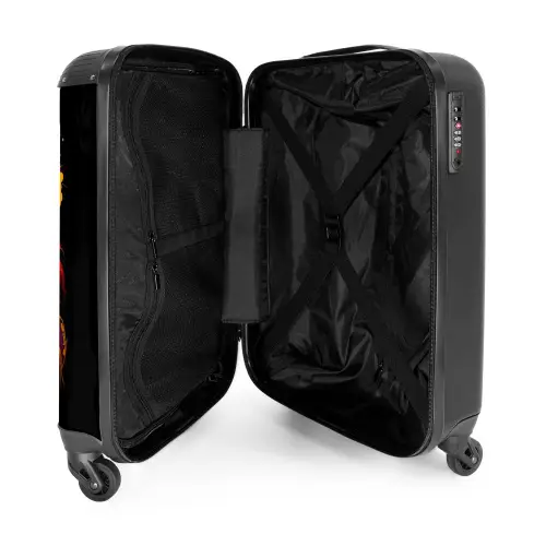Kleurrijke leeuw in graffiti stijl NBS - Handbagage koffer - Unisex middel -binnenkant