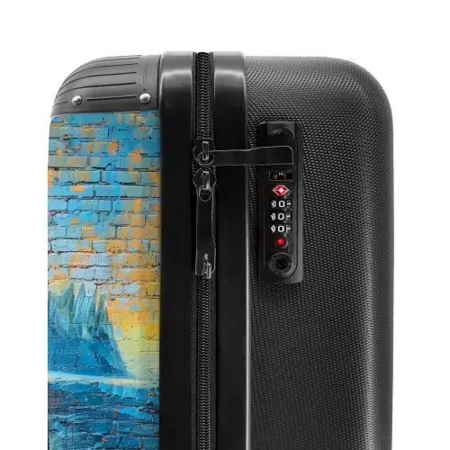 Kleurrijke Mona Lisa in graffiti stijl NBS - Handbagage koffer - Unisex middel -slot