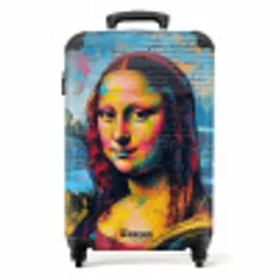 Kleurrijke Mona Lisa in graffiti stijl NBS - Handbagage koffer - Unisex middel -productfoto_recht