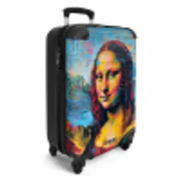 Kleurrijke Mona Lisa in graffiti stijl NBS - Handbagage koffer - Unisex middel -productfoto_3d