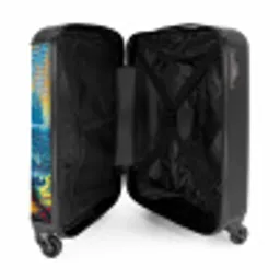 Kleurrijke Mona Lisa in graffiti stijl NBS - Handbagage koffer - Unisex middel -binnenkant
