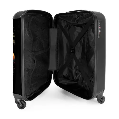 Hond in tropische sferen NBS - Handbagage koffer - Unisex middel -binnenkant
