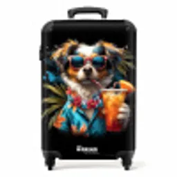 Hond in tropische sferen NBS - Handbagage koffer - Unisex middel -productfoto_recht