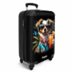 Hond in tropische sferen NBS - Handbagage koffer - Unisex middel -productfoto_3d