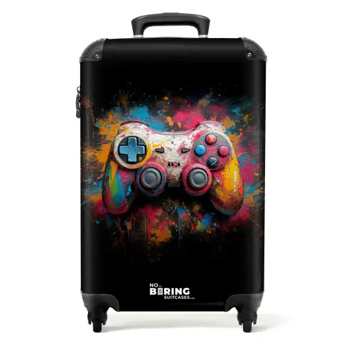 Game controller bedekt met verf NBS - Handbagage koffer - Unisex middel -productfoto_recht