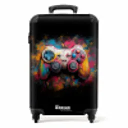 Game controller bedekt met verf NBS - Handbagage koffer - Unisex middel -productfoto_recht