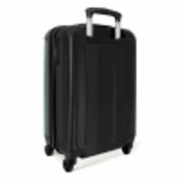 Groene achtergrond met dubbele verticale zwarte strepen NBS - Handbagage koffer - Volwassenen Unisex middel -achterkant