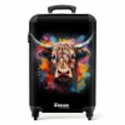 Schotse hooglander als graffiti art NBS - Handbagage koffer - Unisex middel -productfoto_recht
