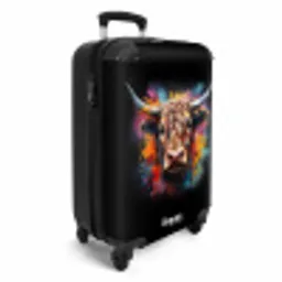 Schotse hooglander als graffiti art NBS - Handbagage koffer - Unisex middel -productfoto_3d
