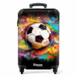 Voetbal omringd door verfklodders NBS - Handbagage koffer - Unisex middel -productfoto_recht
