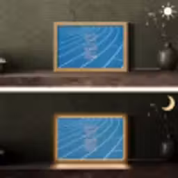 Atletiekbaan - Blauw - Tekst -Roze Light Box met kabel (Tafellamp) klein -sfeer3