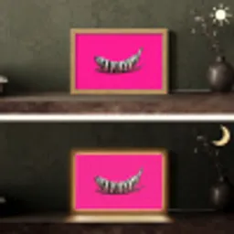 Banaan - Zebraprint - Roze Light Box met kabel (Tafellamp) klein -sfeer3