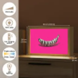Banaan - Zebraprint - Roze Light Box met kabel (Tafellamp) klein -USP_EN