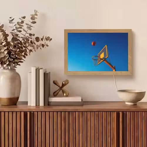 Basketbal - Lucht - Ring Light Box met kabel (Tafellamp) klein -sfeer2