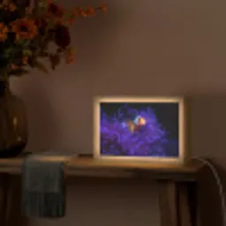 Koraal - Vis - Oranje - Zee Light Box met kabel (Tafellamp) klein -sfeer4
