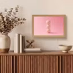 Golfballen - Roze - Drie Light Box met kabel (Tafellamp) klein -sfeer2