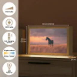 Paard - Wolken - Open veld Light Box met kabel (Tafellamp) klein -USP_EN