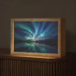 Noorderlicht - Kleurrijk - Bergmeer Light Box met kabel (Tafellamp) klein -z3d_website