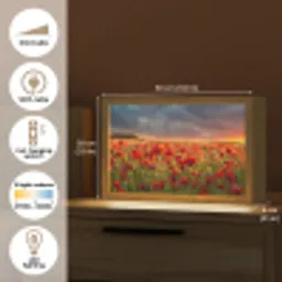 Zonsondergang - Klaprozen - Rood - Bloemen - Veld - Natuur Light Box met kabel (Tafellamp) klein -USP_EN