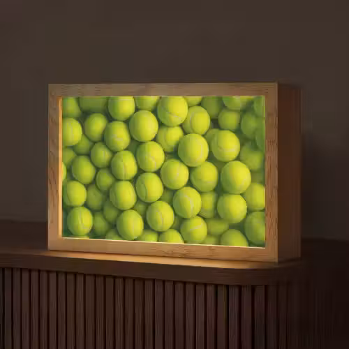 Tennisballen - Bal - Geel Light Box met kabel (Tafellamp) klein -z3d_website
