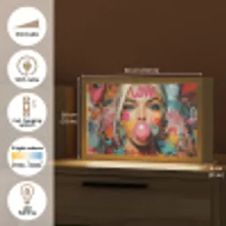 Vrouw - Kauwgom - Graffiti - Love Light Box met kabel (Tafellamp) klein -USP_EN