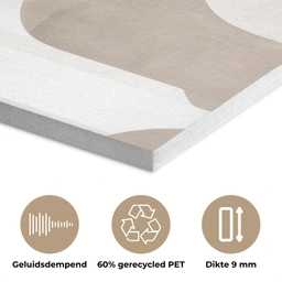 Abstracte bogen - Modern - Beige PET vilt klein -closeup_NL