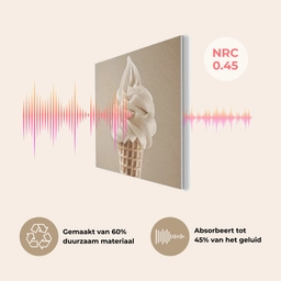 IJs - Softijs - Romig - Hoorntje - Beige PET vilt klein -USP_NL