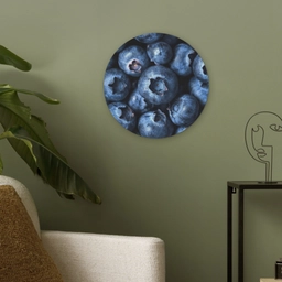 Bessen - Blauw - Fruit Akoestische PET Vilt - Rond klein -sfeer2