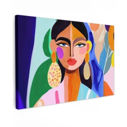 Portret - Vrouw - Modern canvas 2cm klein -z3d