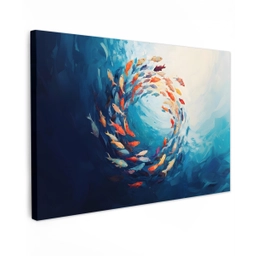 Zee - Vissen - Kleurrijk - Dynamisch canvas 2cm klein -z3d