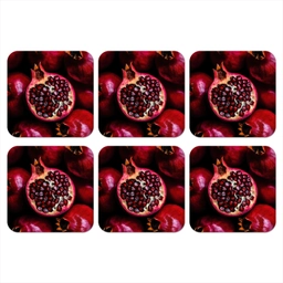 Granaatappel - Rood - Fruit onderzetter kurk middel -3d