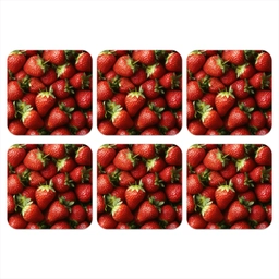 Aardbei - Fruit - Rood onderzetter kurk middel -3d