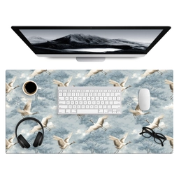 Wolken - Kraanvogels - Blauw Muismat XXL klein 681 -3d