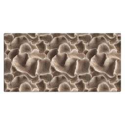 Waaiervorm - Beige - Vezel textuur Muismat XXL klein 681 -3d_leeg